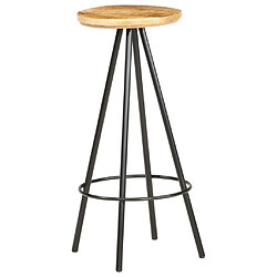 vidaXL Tabourets de bar lot de 2 bois de manguier brut pas cher