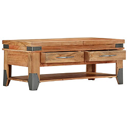 Avis vidaXL Table basse 110x52x45 cm Bois d'acacia solide