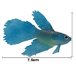 Silicone Artificielle Douce Rougeoyant Effet Betta Poissons D'aquarium Réservoir Décor Bleu pas cher