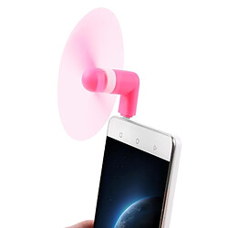 Wewoo Ventilateur USB Magenta pour téléphone portable avec fonction OTG & Port USB 3.1 Type-C Mode USB 3.1 Type-C Mini avec deux feuilles,