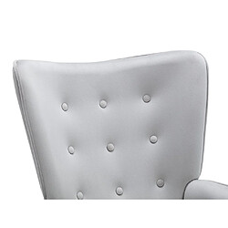 Vente-Unique Fauteuil en velours gris VATELY pas cher