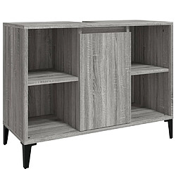 vidaXL Meuble d'évier sonoma gris 80x33x60 cm bois d'ingénierie