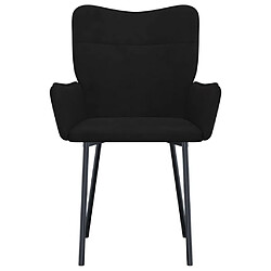 Acheter Maison Chic Lot de 2 Chaises à manger,Chaise pour cuisine,Solide Structure Noir Velours -MN23844