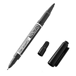 Avis 10pcs Stylo Feutre Marqueur Pen Noir de Tatouage à Deux Extrémités - Accessoires à Tatouer / c