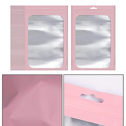 100x Mylar Sac Conteneur De Stockage Des Aliments Collations Bijoux Emballage Stockage Rose S pas cher