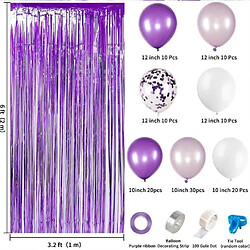 Euro Mega Guirlandes de ballons violets 115 pièces, Kit de Guirlande de Ballon, Fête Mariage Anniversaire