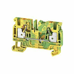 bloc de jonction de passage - a2c - push in - 4 mm2 - vert / jaune - weidmuller 2051360000 