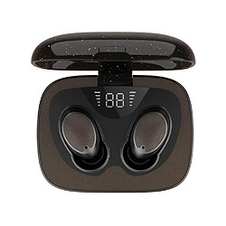 Universal ES02 casque sans fil contrôle tactile bluetooth 5.0 casque stéréo réduction du bruit réduction de l'étanchéité casque sport avec 600mAh boîtier de charge marron 