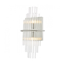 Acheter Luminaire Center Applique design Lukas Chrome poli,verre 2 ampoules 48cm