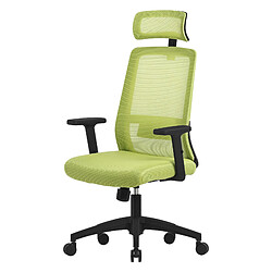 ML-Design Chaise de bureau gaming d'ordinateur ergonomique pivotante avec roulettes vert 