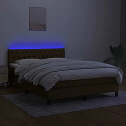 Acheter Sommier à lattes,Cadre à lattes de lit pour Adulte matelas et LED Marron foncé 140x190 cm -MN90413