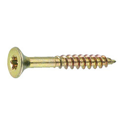 CON:P B30085 Lot de 85 vis torx pour panneaux en aggloméré avec une mèche Jaune Galvanisé 6 x 100 mm 