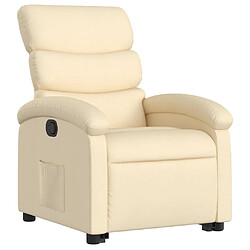 Avis Maison Chic Fauteuil Relax pour salon, Fauteuil inclinable Crème Tissu -GKD55961