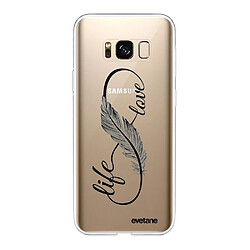 Coque Samsung Galaxy S8 souple transparente Love Life Motif Ecriture Tendance Evetane. 