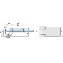 Assa Abloy Ensemble multi-feuillure pour porte de cloison sur huisserie aluminium - 4203 finition chromé brillant