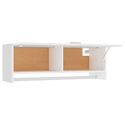 Acheter vidaXL Garde-robe blanc 100x32,5x35 cm bois d'ingénierie