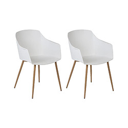 Beliani Chaise de salle à manger Set de 2 Blanc FONDA II 