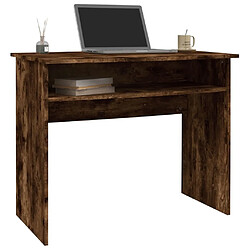 Avis Maison Chic Bureau,Table de travail,bureau de travail pour chambre Chêne fumé 90x50x74 cm Bois d'ingénierie -GKD29769