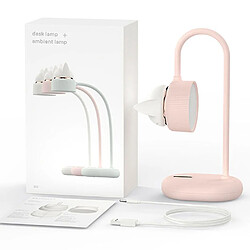 Universal Trois dessins animés créatifs, lampe à chat, lumière LED, recharge USB (rose) pas cher