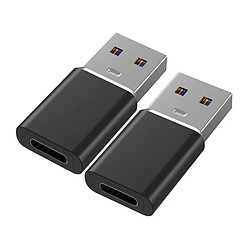 Lot 2 Adaptateur USB C Femelle vers USB A Mâle compatible secteur-Ordinateur vers USB-C pour Nokia - Visiodirect -