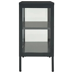 Avis vidaXL Buffet Anthracite 70x35x70 cm Acier et verre