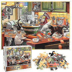 Acheter Universal Puzzle décompressé puzzle éducatif jouet, chat dans la cuisine 1000 pièces