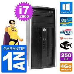 PC Tour HP Pro 6300 CMT Intel i7-2600 RAM 4Go Disque Dur 250Go Windows 10 Wifi - Occasion