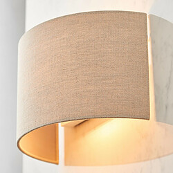 Endon 1 Applique Murale Lumineuse Up & Down Tissu Lin Naturel, Coton, E27