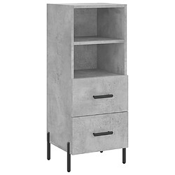 Maison Chic Buffet,Meuble de Rangement,commode pour salon,Cuisine Gris béton 34,5x34x90 cm Bois d'ingénierie -MN11169