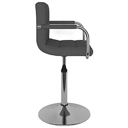 Avis vidaXL Tabouret de bar Gris foncé Tissu