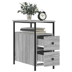 Acheter Maison Chic Lot de 2 Tables de chevet,Table de nuit,Table d'appoint pour salon sonoma gris 30x60x60cm bois d'ingénierie -MN82093