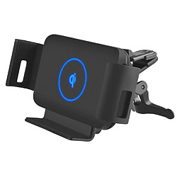 Acheter Qi chargeur de voiture de charge sans fil serrage automatique support de téléphone de montage de ventilation Noir