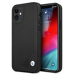 etui bmw bmhcp12srcdpk iphone 12 mini 5,4" noir coque dur cuir deboss 