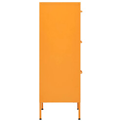 Avis vidaXL Armoire de rangement Jaune moutarde 42,5x35x101,5 cm Acier