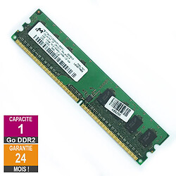 Barrette Mémoire 1Go RAM DDR2 Micron MT8HTF12864AY-800E1 DIMM PC2-6400U 1Rx8 · Reconditionné PC2-6400 - 800MHz