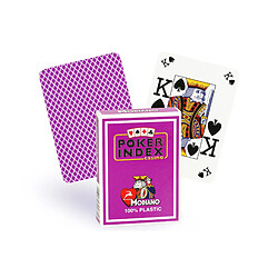 Modiano Cartes Poker Index 100% plastique (mauve)