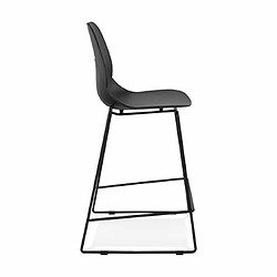 Avis Mes Lot de 2 chaises de bar 52x51,5x101 cm noires pieds noirs - LAYNA