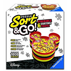 Ravensburger 17975 Accessoire de puzzle Disney Mickey Mouse Sort & go - Plateaux de tri en plastique robustes et faciles A utiliser en forme de tAte de Mickey Mouse pour puzzles jusquA 1000 piAces, Rouge 