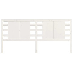 Avis Maison Chic Tête de lit moderne pour chambre - Décoration de lit Blanc 156x4x100 cm Bois massif de pin -MN88220