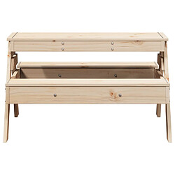 Avis vidaXL Table de pique-nique pour enfants 88x97x52cm bois massif de pin