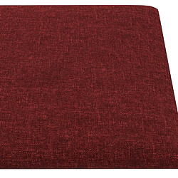 Acheter vidaXL Panneaux muraux 12 pcs Rouge bordeaux 90x30 cm Tissu 3,24 m²