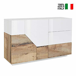 Ahd Amazing Home Design Buffet 140x43cm buffet salon cuisine 2 portes 3 tiroirs Mira Wood