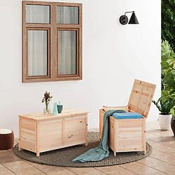 vidaXL Boîte à coussins d'extérieur 100x50x56 cm Bois de sapin massif 