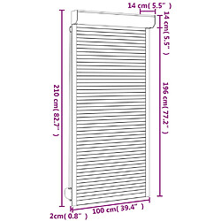 vidaXL Volet roulant aluminium 100x210 cm blanc pas cher