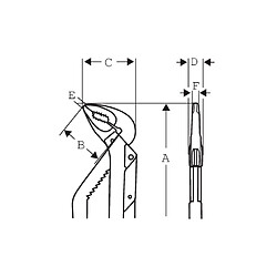 Bahco - Pince multiprise ERGO™ 400 mm finition phosphatée - 8226