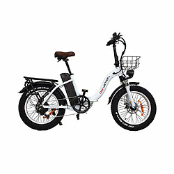 Vélo Électrique DrveTion CT20 - 20*4.0 Pouces Moteur 750W Batterie 48V20Ah Autonomie 60-90KM - Blanc Perle pas cher