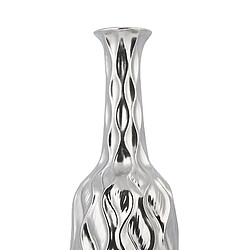 Beliani Vase décoratif BASSANIA Céramique 45 cm Argenté pas cher