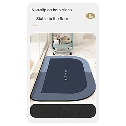 Avis LUUCOZK Tapis de bain antidérapants absorbants à séchage rapide pour salle de bain - Ellipse kaki-45 x70CM