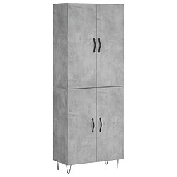 Maison Chic Buffet,Meuble de Rangement,commode pour salon,Cuisine Gris béton 69,5x34x180 cm Bois d'ingénierie -MN43890