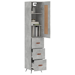 Avis Maison Chic Buffet,Meuble de Rangement,commode pour salon,Cuisine Gris béton 34,5x34x180 cm Bois d'ingénierie -MN74446